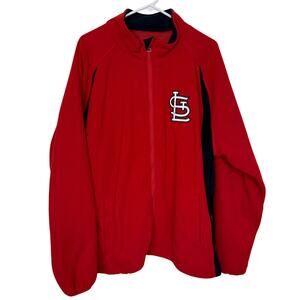 St. Louis Cardinals Fleece Jacket Men’s XL – Red Full Zip MLB Baseball Outerwear